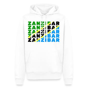 ZANZIBAR - Männer Premium Bio Hoodie - Weiß - Vorne - Nico (187cm)