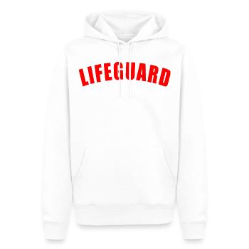 LIFEGUARD CADEAU SAUVEUR DE VIE PLAGE MER OCEAN - Sweat à capuche Premium bio Homme - blanc - Devant - Nico (187cm)