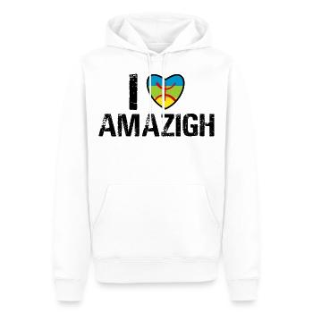 Ich liebe Amazigh - Männer Premium Bio Hoodie - Weiß - Vorne - Nico (187cm)