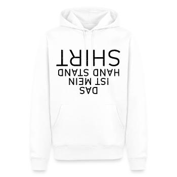Handstand - Männer Premium Bio Hoodie - Weiß - Vorne - Nico (187cm)