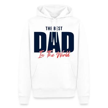 Bester Vater der Welt Geschenkhemd - Männer Premium Bio Hoodie - Weiß - Vorne - Nico (187cm)