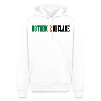 RIEN 2 DÉCLARE - DUTY / CUSTOM - AIRPORT - Sweat à capuche Premium bio Homme - blanc - Devant - Nico (187cm)