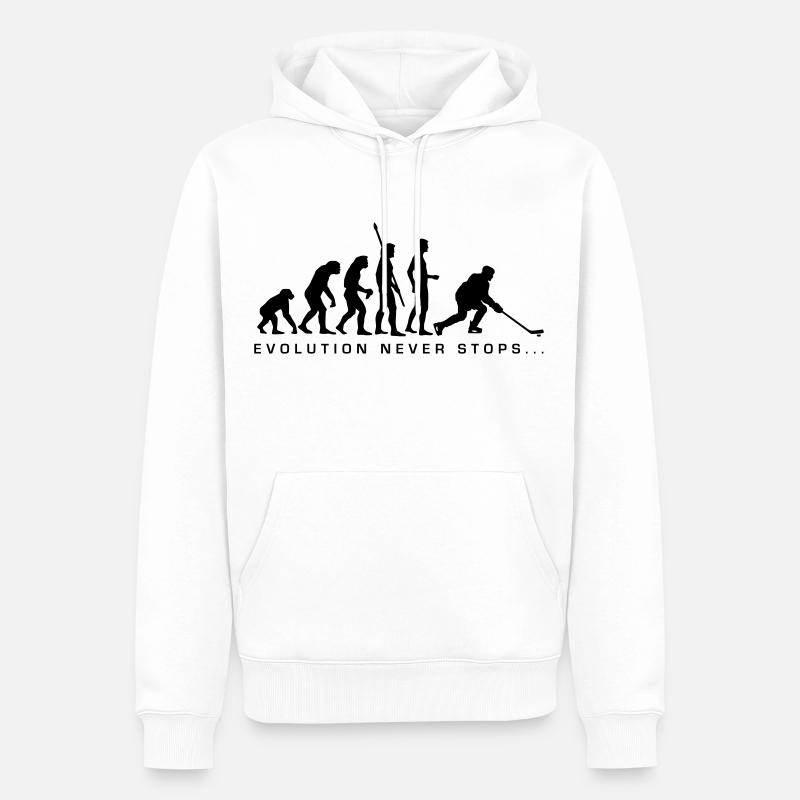 evolution_eishockey_b - Männer Premium Bio Hoodie - Weiß