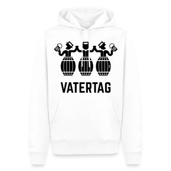 Vatertag Bierfässer (Bier / Männertag / Black) - Männer Premium Bio Hoodie - Weiß - Vorne - Nico (187cm)