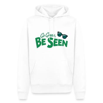 Go Green Be Seen Naturschutz Umweltschutz - Männer Premium Bio Hoodie - Weiß - Vorne - Nico (187cm)