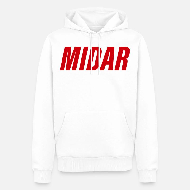 Midar - Männer Premium Bio Hoodie - Weiß