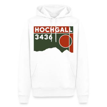 Hochgall Hohe Tauern Skitour Bergtour Wandern Berg - Männer Premium Bio Hoodie - Weiß - Vorne - Nico (187cm)