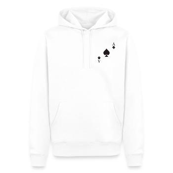 Pik Ass Karte Kartenspiel Poker Kostüm Karneval - Männer Premium Bio Hoodie - Weiß - Vorne - Nico (187cm)
