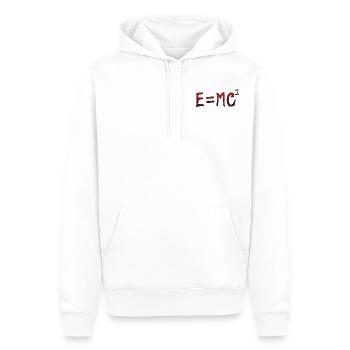 E=MC² - Sweat à capuche Premium bio Homme - blanc - Devant - Nico (187cm)