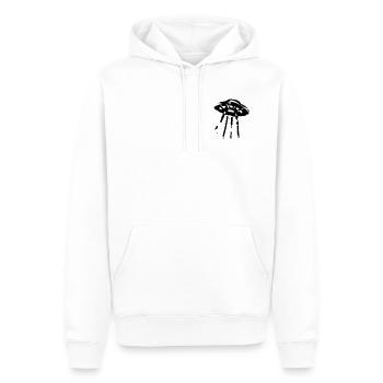 UFoO - Männer Premium Bio Hoodie - Weiß - Vorne - Nico (187cm)