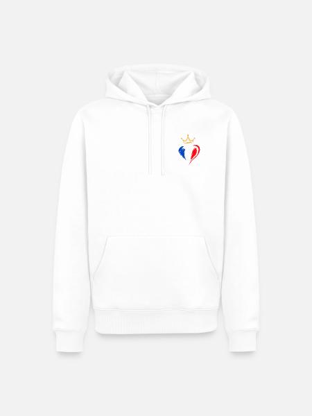 6F2DC4EF-791A-49CB-99C6-58A5D66E4BCD - Männer Premium Bio Hoodie - Weiß