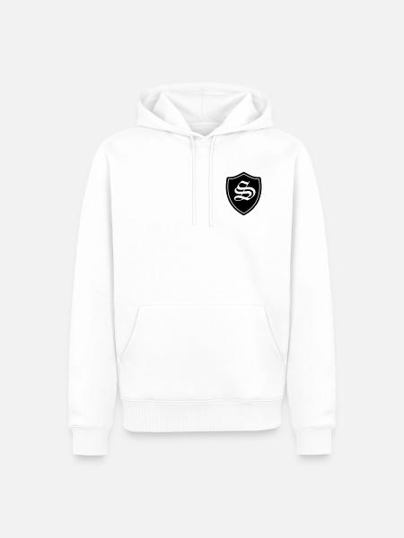 S - SHIELD - Männer Premium Bio Hoodie - Weiß