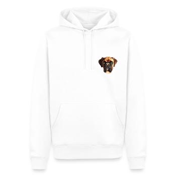 Boxer - Sweat à capuche Premium bio Homme - blanc - Devant - Nico (187cm)