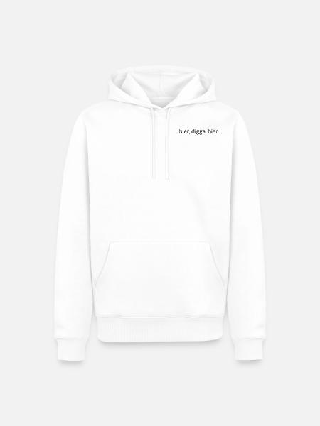 Bier, Digga. Bier. - Männer Premium Bio Hoodie - Weiß