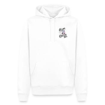 Gans Cool Streetwear  - Männer Premium Bio Hoodie - Weiß - Vorne - Nico (187cm)