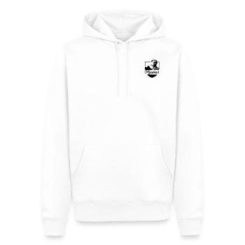 AQUINAS LOGO Black - Männer Premium Bio Hoodie - Weiß - Vorne - Nico (187cm)