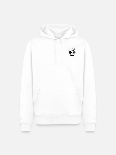 AQUINAS LOGO Black - Men’s Premium Organic Hoodie - white