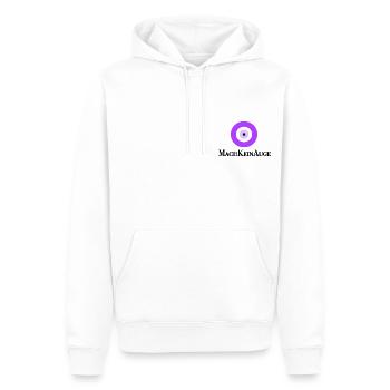 MachKeinAuge - Männer Premium Bio Hoodie - Weiß - Vorne - Nico (187cm)