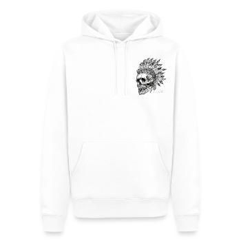 Indischer Schädel - Männer Premium Bio Hoodie - Weiß - Vorne - Nico (187cm)