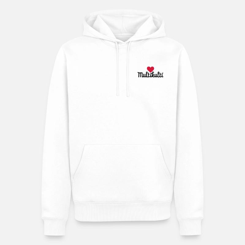 Multikulti - Männer Premium Bio Hoodie - Weiß