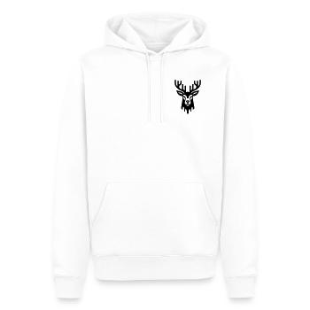 Stilvolles Weihnachtsrentier - Männer Premium Bio Hoodie - Weiß - Vorne - Nico (187cm)