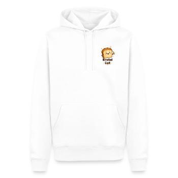 Brotal Gut  - Männer Premium Bio Hoodie - Weiß - Vorne - Nico (187cm)