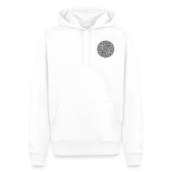 optische Täuschung - Männer Premium Bio Hoodie - Weiß - Vorne - Nico (187cm)