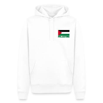 Palestine - Sweat à capuche Premium bio Homme - blanc - Devant - Nico (187cm)