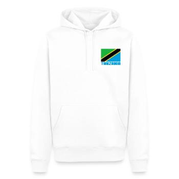 Tansania - Männer Premium Bio Hoodie - Weiß - Vorne - Nico (187cm)