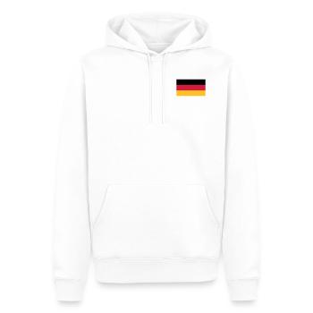 Allemagne drapeau drapeau noir rouge or - Sweat à capuche Premium bio Homme - blanc - Devant - Nico (187cm)