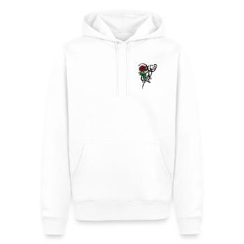 Tattoo Rose - Männer Premium Bio Hoodie - Weiß - Vorne - Nico (187cm)