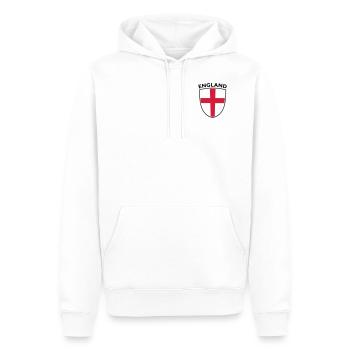 ENGLAND TEAM WAPPEN RED CROSS - Männer Premium Bio Hoodie - Weiß - Vorne - Nico (187cm)