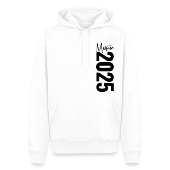 Meister 2025 - Männer Premium Bio Hoodie - Weiß - Vorne - Nico (187cm)