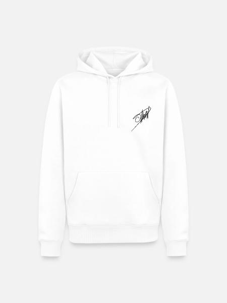 Unterschrift # 002 - Männer Premium Bio Hoodie - Weiß