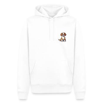Pixel Beagle Hund 90er Jahre Design - Männer Premium Bio Hoodie - Weiß - Vorne - Nico (187cm)