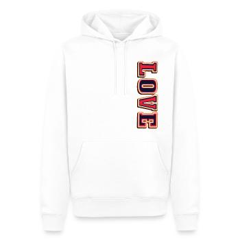Love Blue-Liebe. Amore - Valentinstag, Muttertag, - Männer Premium Bio Hoodie - Weiß - Vorne - Nico (187cm)