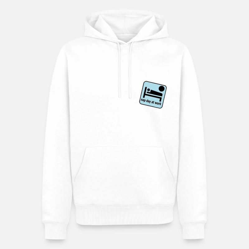 Sieste au travail - Sweat à capuche Premium bio Homme - blanc