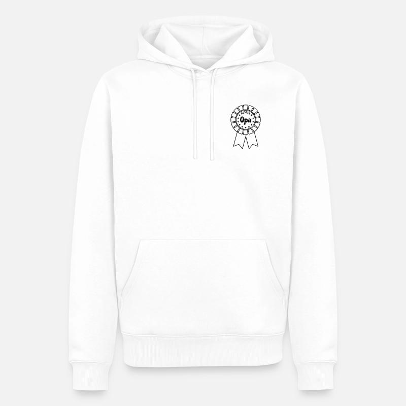 Bester Opa - Männer Premium Bio Hoodie - Weiß