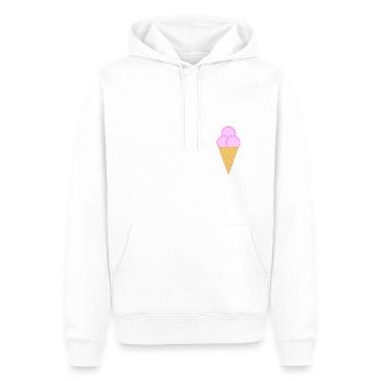 Ice Cream / Eis1 - Men’s Premium Organic Hoodie - white - Front - Nico (187cm)