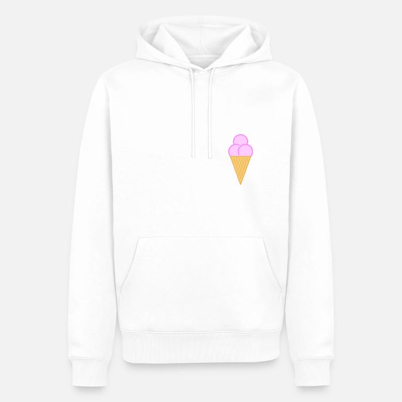 Crème glacée / Eis1 - Sweat à capuche Premium bio Homme - blanc