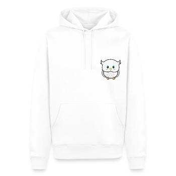 Salomon le hibou - Sweat à capuche Premium bio Homme - blanc - Devant - Nico (187cm)