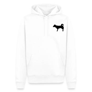 Hund Silhouette - Männer Premium Bio Hoodie - Weiß - Vorne - Nico (187cm)