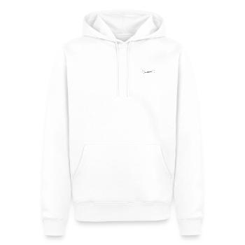 Libellule finement dessinée dans un style minimaliste - Sweat à capuche Premium bio Homme - blanc - Devant - Nico (187cm)