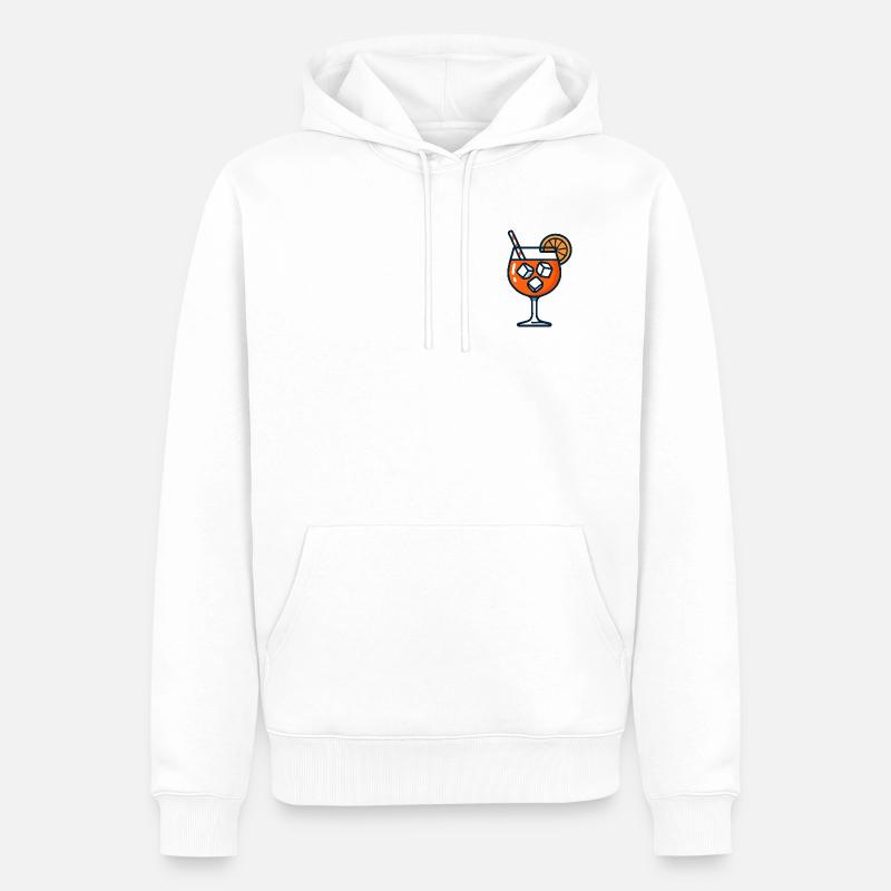 Party Spritz Glas Geschenkidee - Männer Premium Bio Hoodie - Weiß