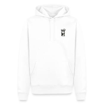Sombre et Orageuse - Sweat à capuche Premium bio Homme - blanc - Devant - Nico (187cm)
