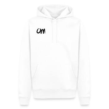 om - Sweat à capuche Premium bio Homme - blanc - Devant - Nico (187cm)