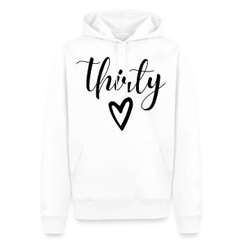30. Geburtstag - Männer Premium Bio Hoodie - Weiß - Vorne - Nico (187cm)