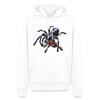 Vogelspinne mit Geige - Männer Premium Bio Hoodie - Weiß - Vorne - Nico (187cm)