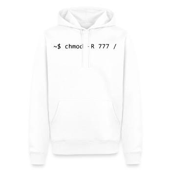 777 - GRANT ALL PRIVILEGES - LINUX BASH - Sweat à capuche Premium bio Homme - blanc - Devant - Nico (187cm)