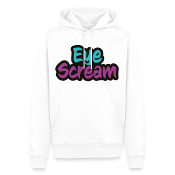 Logo color CMYK V2 - Men’s Premium Organic Hoodie - white - Front - Nico (187cm)